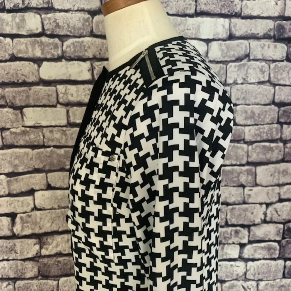 Michael Kors Black & White Blouse Size XS
